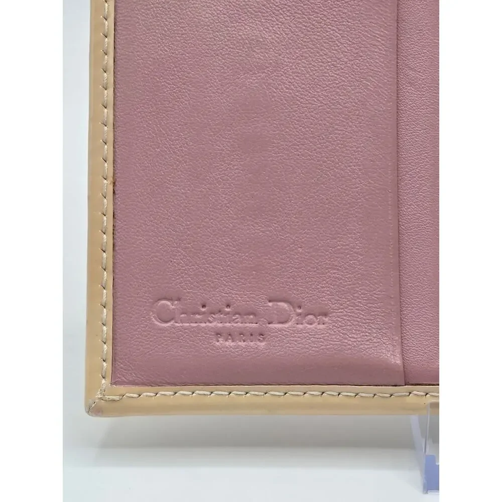 Christian Dior Trotter Wallet Pink Monogram Canvas Rhinestone #1 Compact Wallet